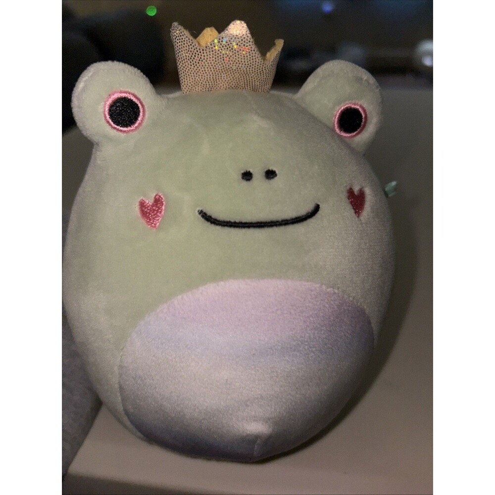 FENRA 6” The Frog King Squishmallow Frog With Crown And Hearts